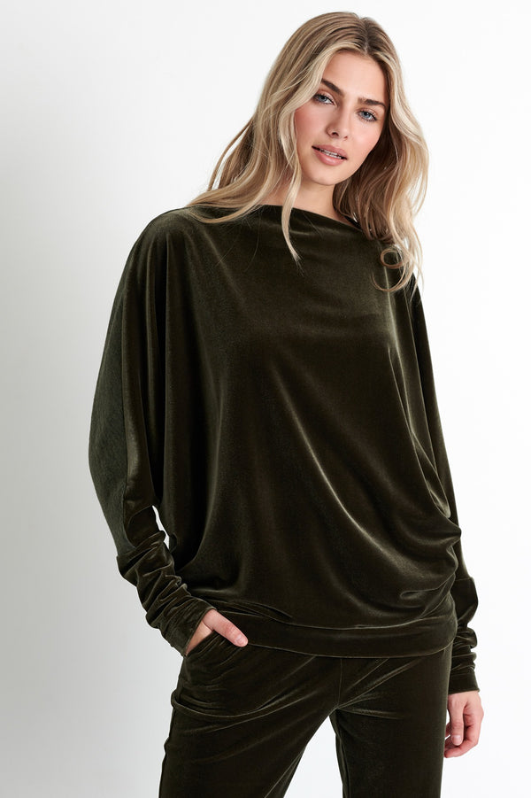 Shan Scarlett Boat neck top